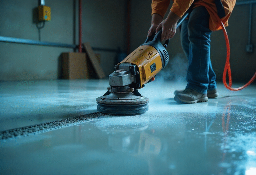 Epoxy Floor Recoating Preparation – Diamond Grinding Process in Toowoomba